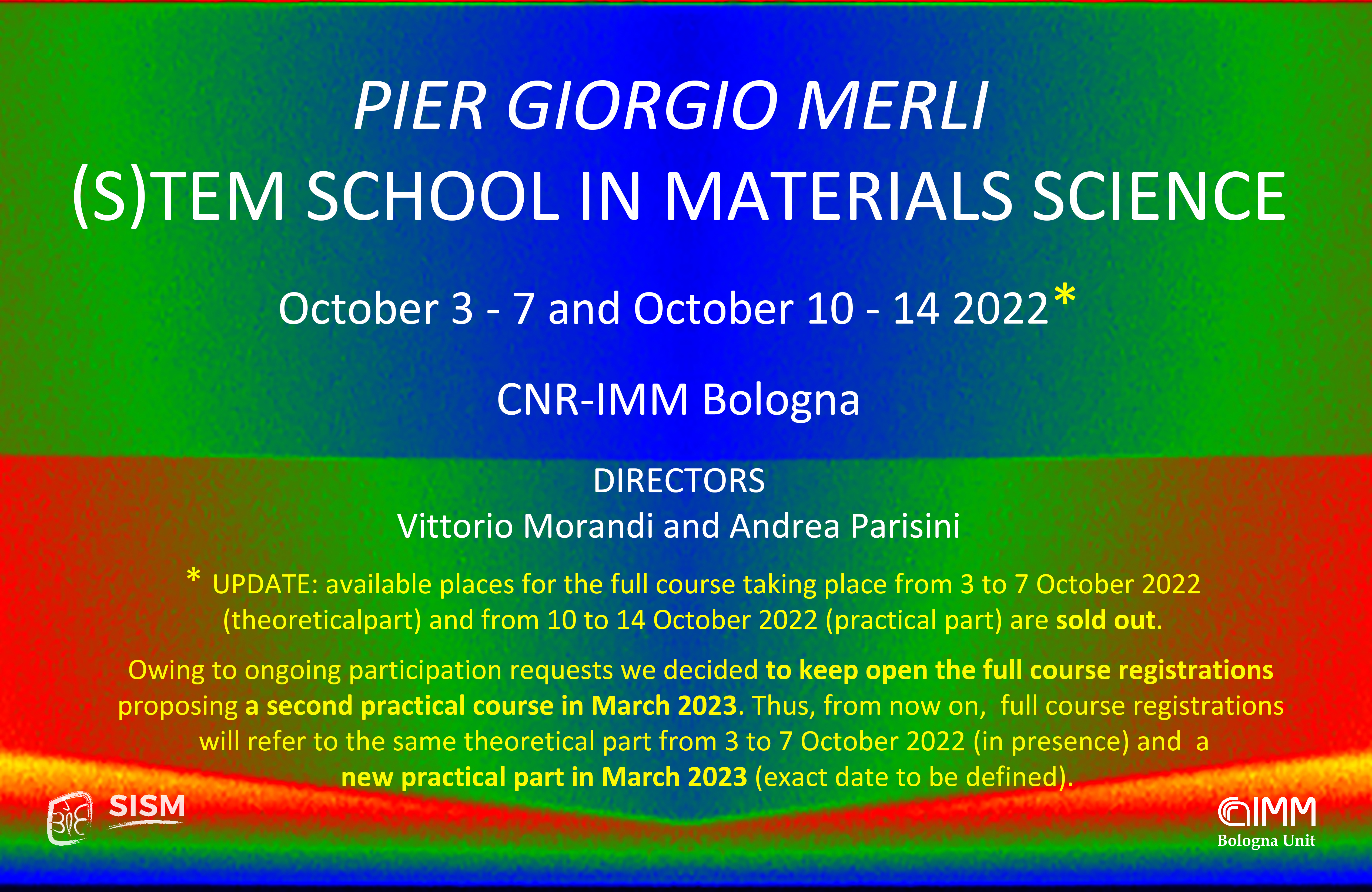 <i>Pier Giorgio Merli</i> (S)TEM SCHOOL IN MATERIALS SCIENCE  -  8th Edition <br><br>  